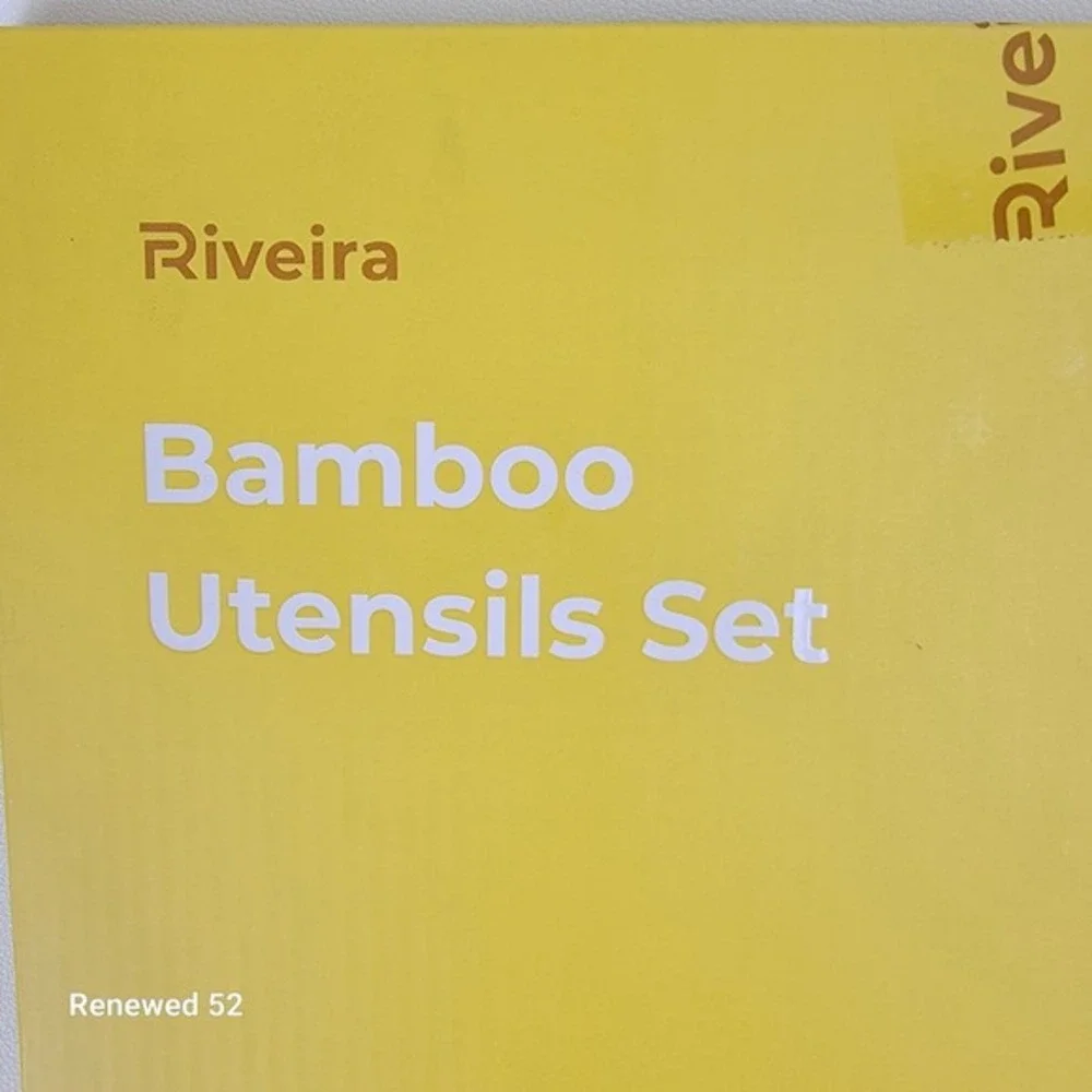 Riveira 6 Piece Bamboo Cooking‎ Utensils Set 100% Organic Wood Kitchen Tools NEW